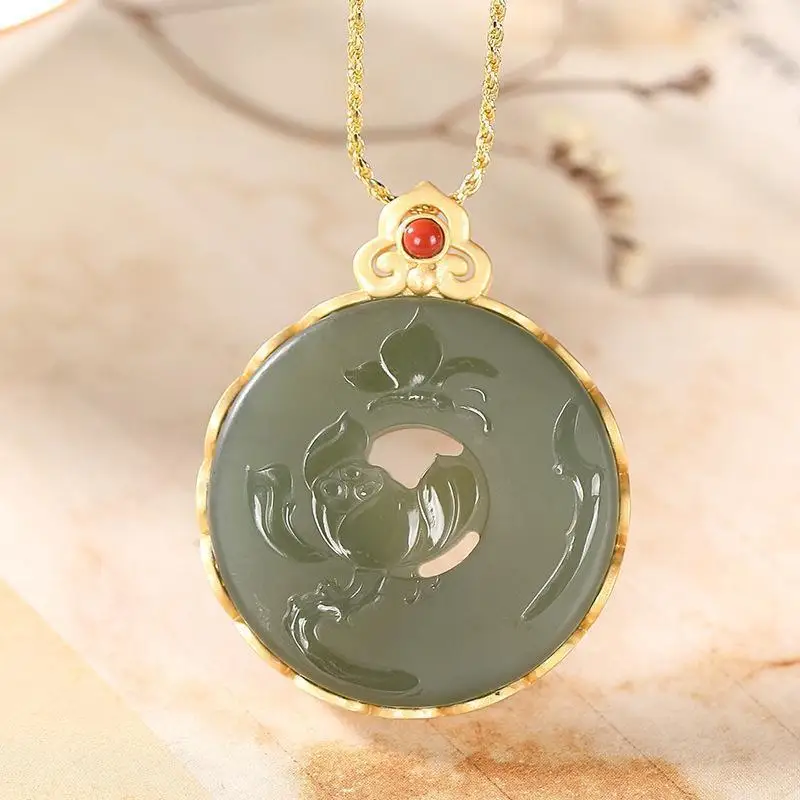 Natural Hetian Jade Gray Jade Butterfly Lotus High-End Peace Buckle Women's Jade Pendant Pendant Ornament jade pendant
Natural Hetian Jade Gray Jade Butterfly Lotus High-End Peace Buckle Women's Jade Pendant Pendant Ornament jade pendant