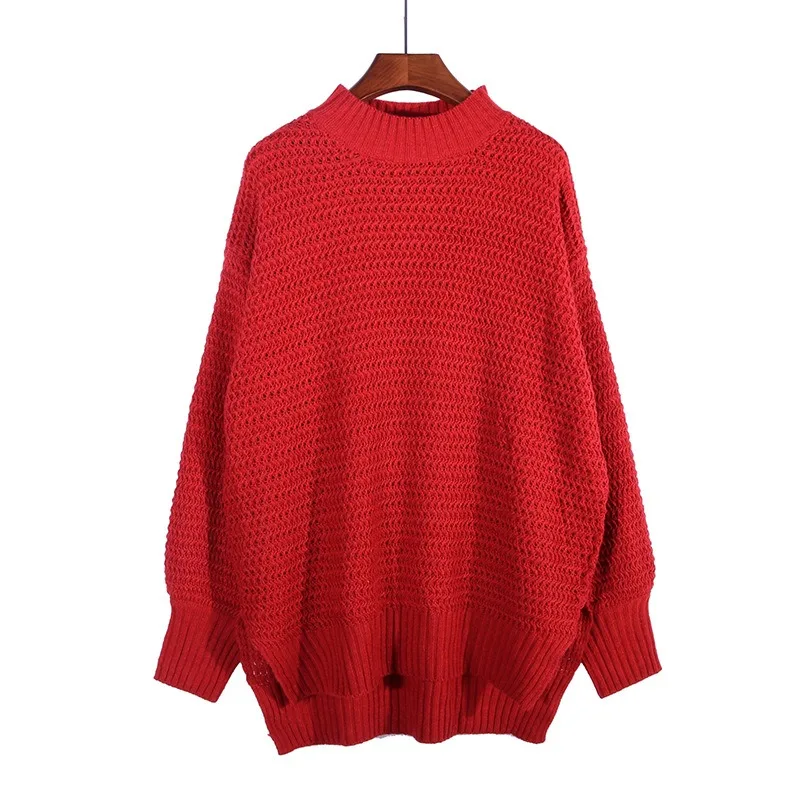 Za Knitted Sweater Women 2021 Autumn And Winter New Half High Neck Loose Solid Color Long Sleeve Thick Needle Side Slit
Za Knitted Sweater Women 2021 Autumn And Winter New Half High Neck Loose Solid Color Long Sleeve Thick Needle Side Slit