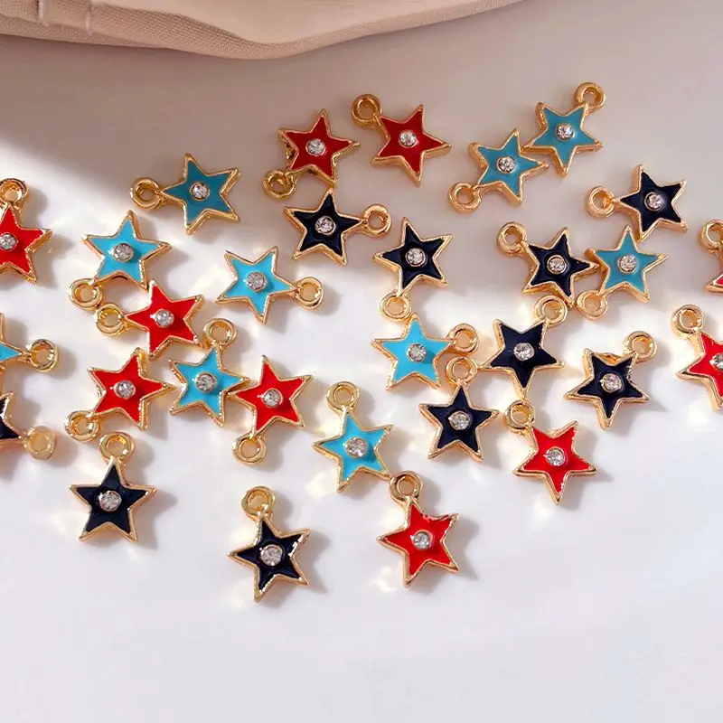 10 шт./лот милые мини эмалевые Подвески со звездой и кристаллами для изготовления ювелирных изделий «сделай сам» подвески ожерелья серьги бр...
10 шт./лот милые мини эмалевые Подвески со звездой и кристаллами для изготовления ювелирных изделий «сделай сам» подвески ожерелья серьги бр...
