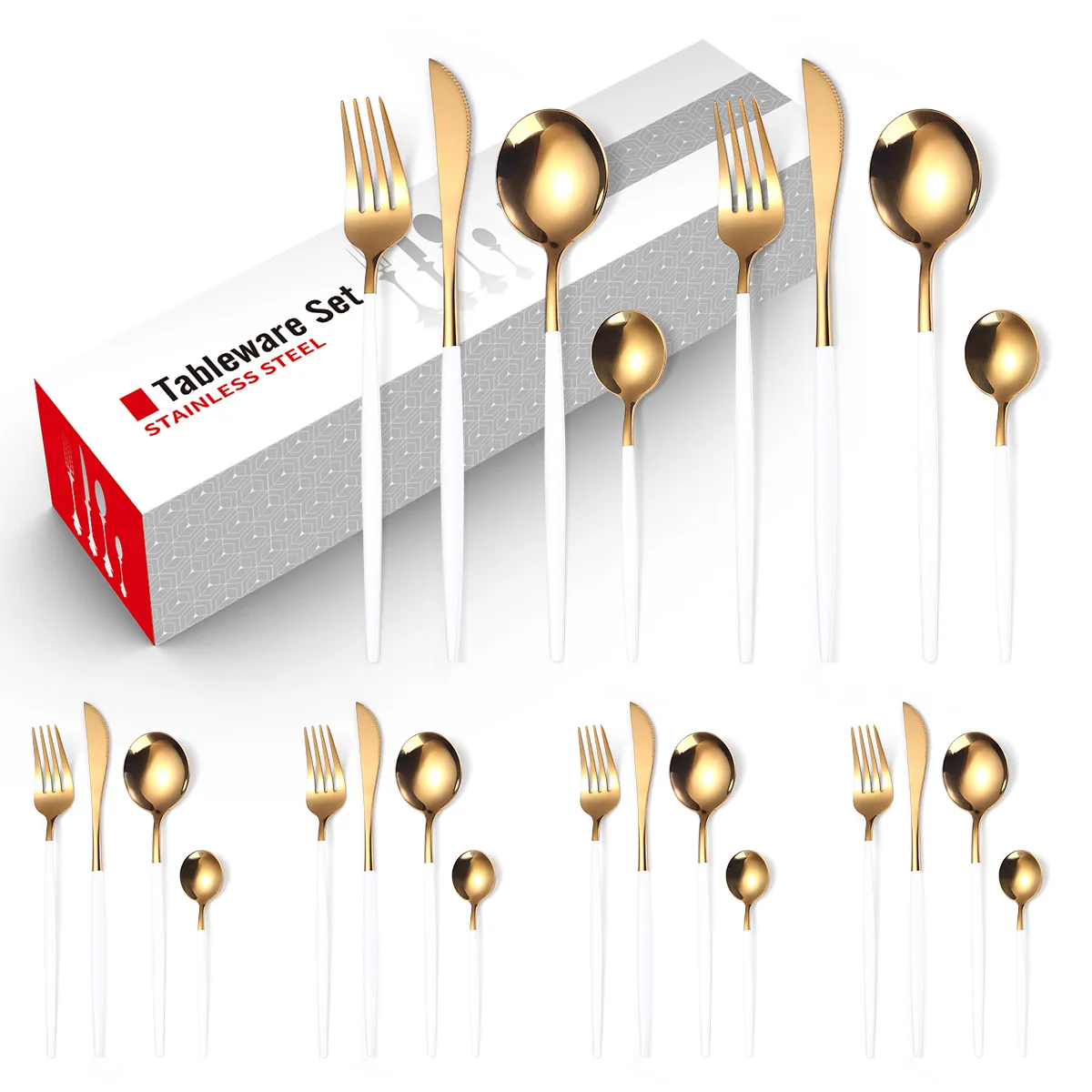 Gold Cutlery Set 24 Piece Tableware Sets Of Dishes Knifes Spoons Forks Set Stainless Steel Cutlery Dinnerware Set Spoon Settings
Gold Cutlery Set 24 Piece Tableware Sets Of Dishes Knifes Spoons Forks Set Stainless Steel Cutlery Dinnerware Set Spoon Settings