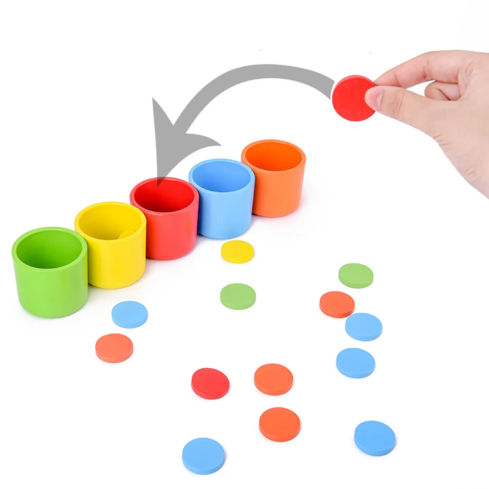Color Classification Matching Cup Color Recognition Learning Toy Early Educational Toy Wooden Desk Game for Toddler Kids
Color Classification Matching Cup Color Recognition Learning Toy Early Educational Toy Wooden Desk Game for Toddler Kids