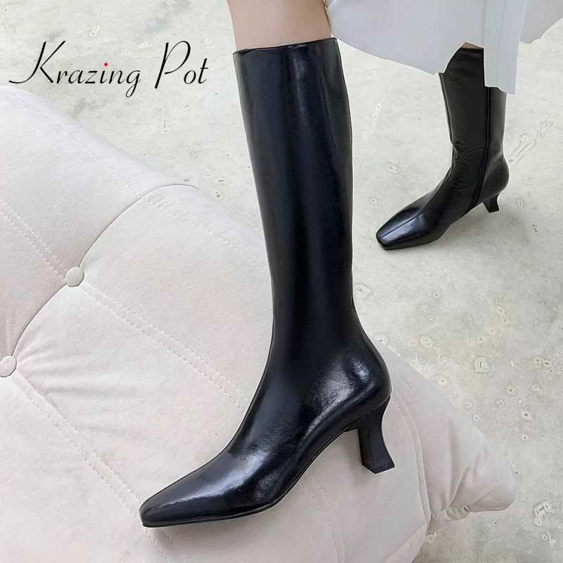 krazing pot cow split leather square toe strange high heels solid Korean street beauty girls dating zipper thigh high boots L25
krazing pot cow split leather square toe strange high heels solid Korean street beauty girls dating zipper thigh high boots L25