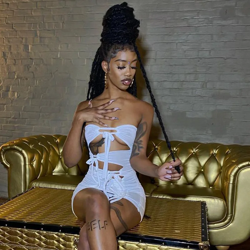 Party Dress Mini Bodycon Sexy Hollow Out Strapless White Dresses For Women 2021 Summer Backless Irregular Strappy Dress Hippie
Party Dress Mini Bodycon Sexy Hollow Out Strapless White Dresses For Women 2021 Summer Backless Irregular Strappy Dress Hippie