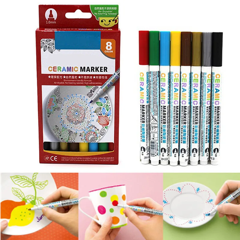 8 Colors Ceramic Painting Paint Pen Waterproof Hand-painted Glass Mug Drawing Marker Pens DIY Tool
8 Colors Ceramic Painting Paint Pen Waterproof Hand-painted Glass Mug Drawing Marker Pens DIY Tool