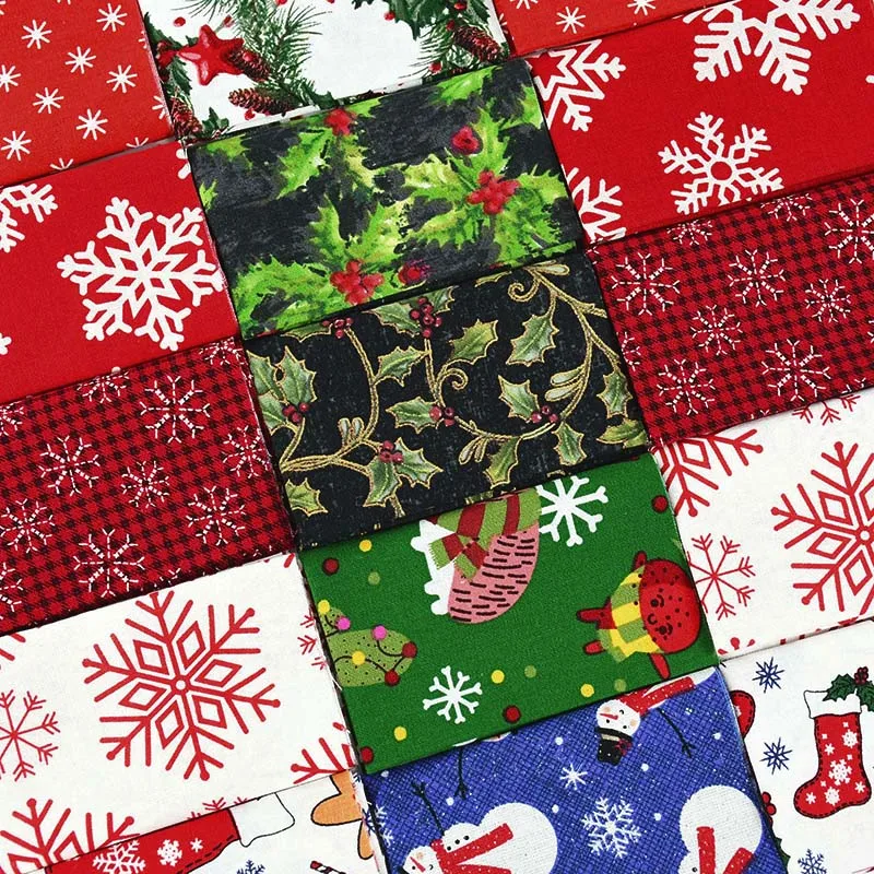 10pcs Christmas Series Cotton Fabric Printed Cloth Quilting Fabrics Xmas Home Patchwork Needlework DIY Handmade Cloth Materials
10pcs Christmas Series Cotton Fabric Printed Cloth Quilting Fabrics Xmas Home Patchwork Needlework DIY Handmade Cloth Materials