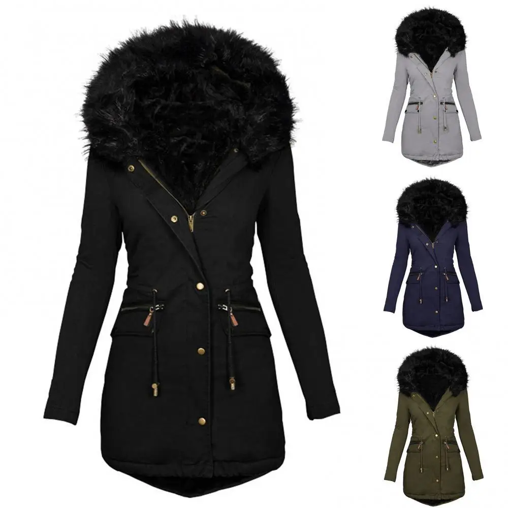 Winter Long Sleeve Faux Fur Hood Mid-length Warm Coat Parka Snow Jacket Hooded Quilt Snow Jacket Large Size
Winter Long Sleeve Faux Fur Hood Mid-length Warm Coat Parka Snow Jacket Hooded Quilt Snow Jacket Large Size