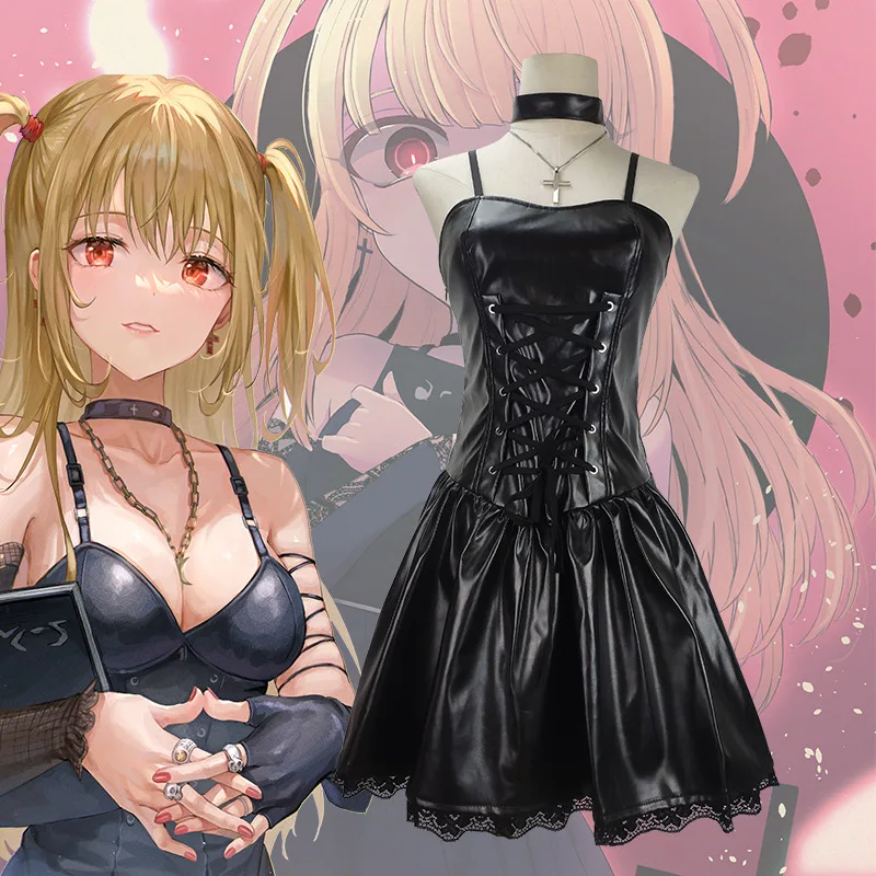 Костюм для косплея аниме «Death Note», Misa Amane, пикантный кружевной топ из искусственной кожи, вечерний наряд на Хэллоуин
Костюм для косплея аниме «Death Note», Misa Amane, пикантный кружевной топ из искусственной кожи, вечерний наряд на Хэллоуин