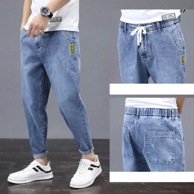 Summer 2021 teenager street Casual Denim jeans men's loose men's thin Korean small feet casual teenager harem pants men
Summer 2021 teenager street Casual Denim jeans men's loose men's thin Korean small feet casual teenager harem pants men