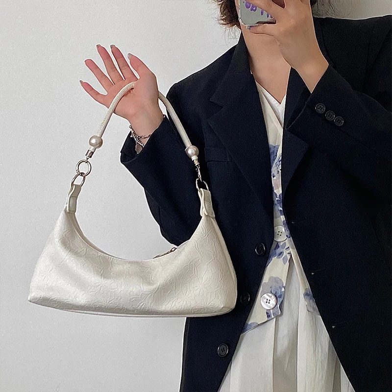 PU Leather Women's Small Shoulder Bag Vintage Flowers Female Underarm Bags Elegant Ladies Pearl Strap Clutch Purse Tote Handbags
PU Leather Women's Small Shoulder Bag Vintage Flowers Female Underarm Bags Elegant Ladies Pearl Strap Clutch Purse Tote Handbags