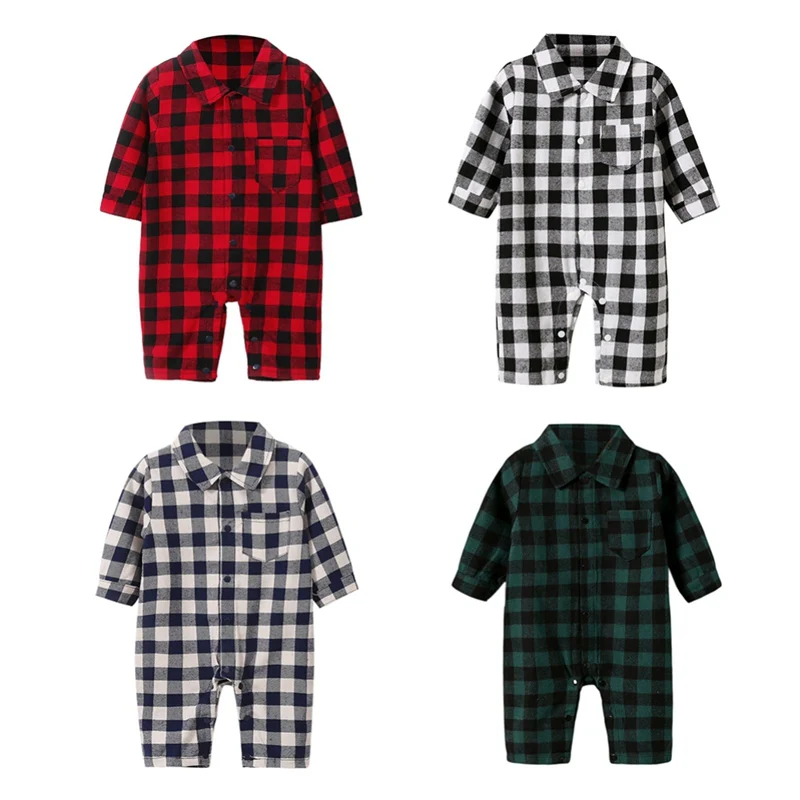 Fashion Autumn Baby Boy Casual Romper Infant Plaid Print Long Sleeve Children Jumpsuit Outfits
Fashion Autumn Baby Boy Casual Romper Infant Plaid Print Long Sleeve Children Jumpsuit Outfits