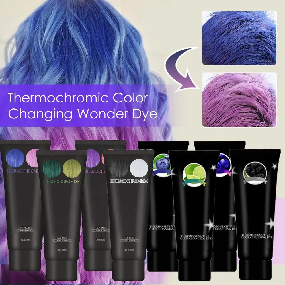 Hair Dye Thermochromic Color Changing Dye Gray Hair Color Cream Thermo Sensing Shade Shifting Hair Color Wax Hair Styling
Hair Dye Thermochromic Color Changing Dye Gray Hair Color Cream Thermo Sensing Shade Shifting Hair Color Wax Hair Styling