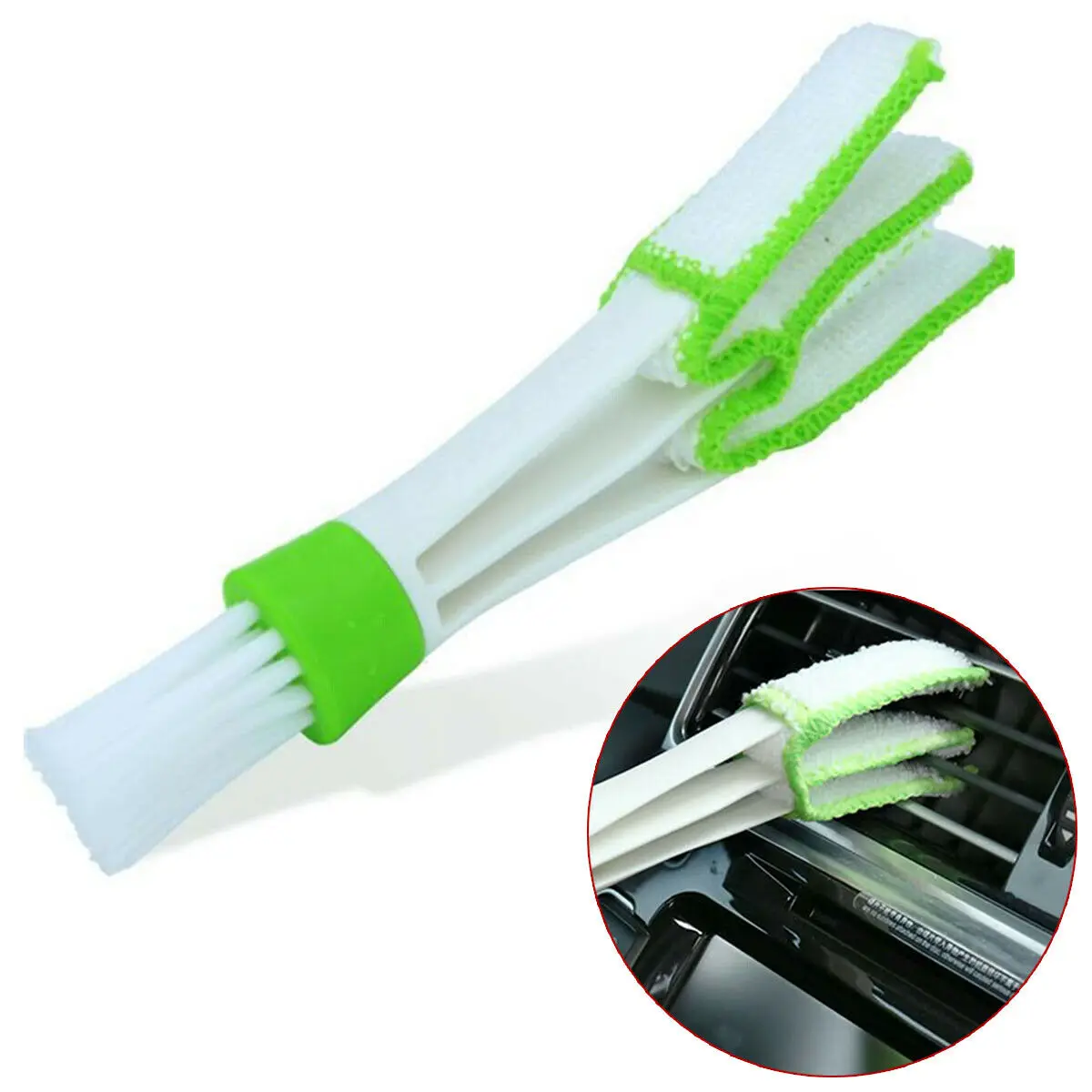 

Auto Cleaning Tool Double Ended Air Conditioning Vent Outlet Keyboard Car Wash Brush Tool Clean Home Cleaner Accessories
