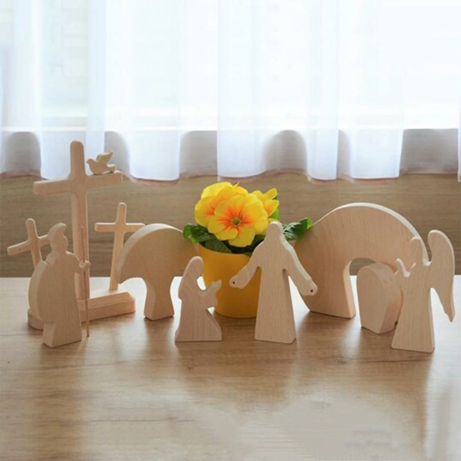 Easter Scene Wooden Decoration Easter Decor Wooden Cross Resurrection Scene Decor Wooden Nativity Set L5
Easter Scene Wooden Decoration Easter Decor Wooden Cross Resurrection Scene Decor Wooden Nativity Set L5