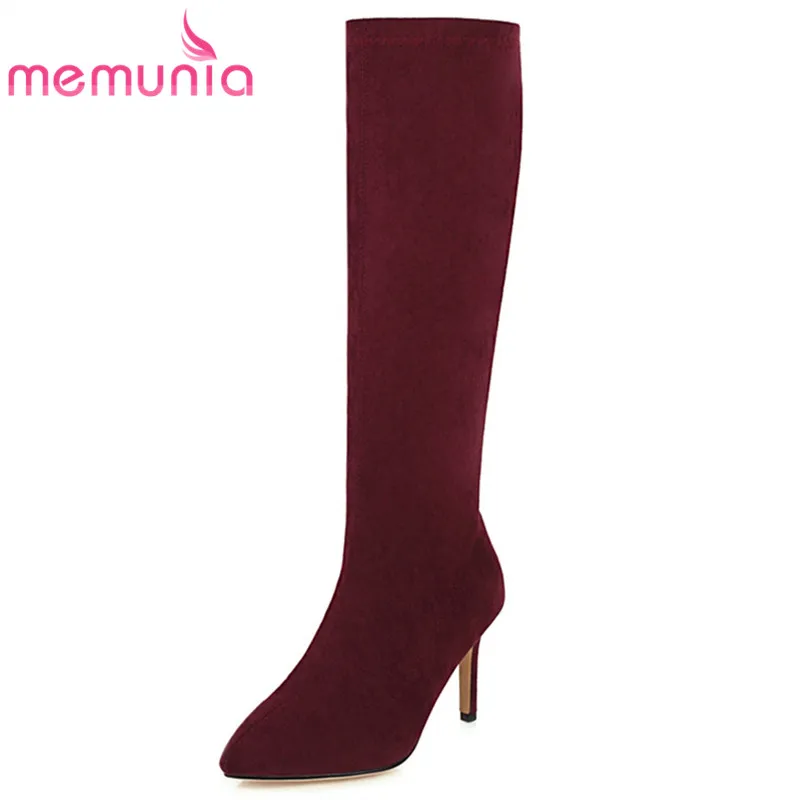 MEMUNIA 2020 big size 34-49 knee high boots women pointed toe zip sexy thin high heel party shoes ladies autumn winter boots
MEMUNIA 2020 big size 34-49 knee high boots women pointed toe zip sexy thin high heel party shoes ladies autumn winter boots