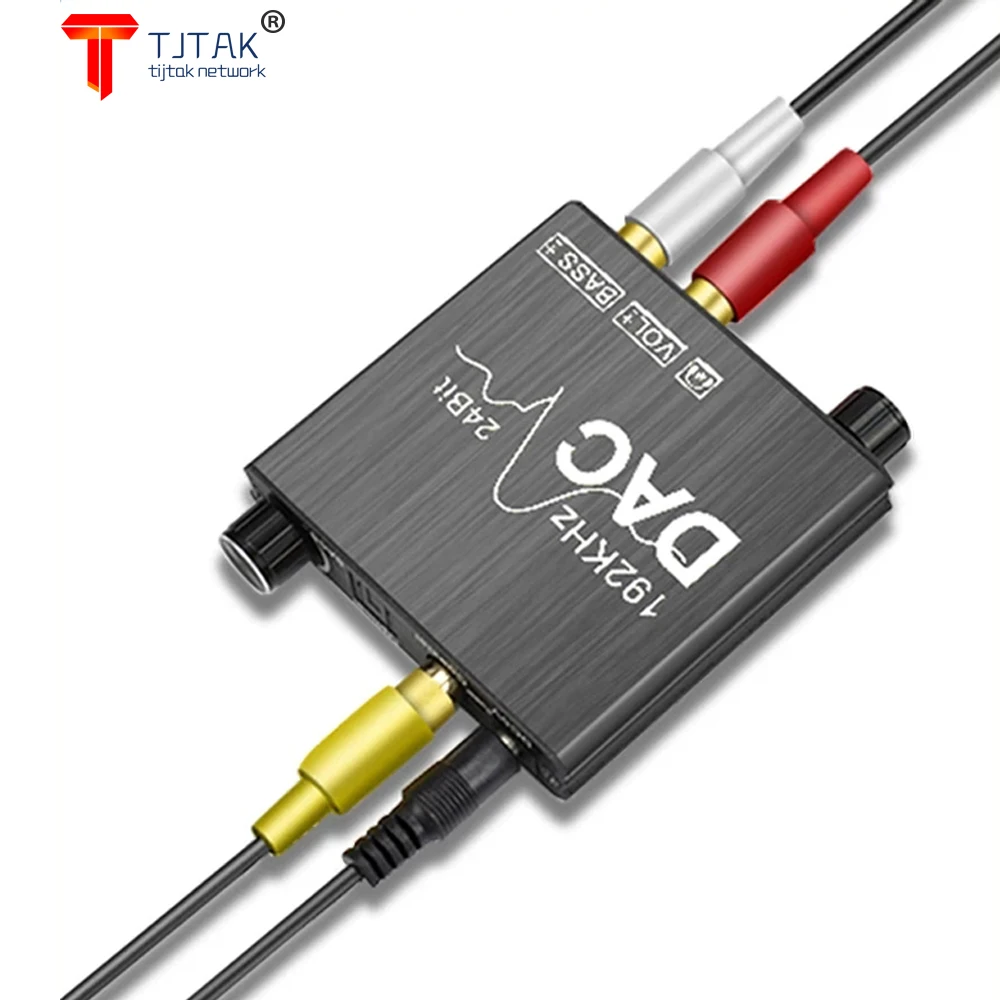 192KHz Digital to Analog Audio Converter DAC Digital SPDIF Optical to Analog L/R RCA Converter Toslink Optical to 3.5mm Jack
192KHz Digital to Analog Audio Converter DAC Digital SPDIF Optical to Analog L/R RCA Converter Toslink Optical to 3.5mm Jack