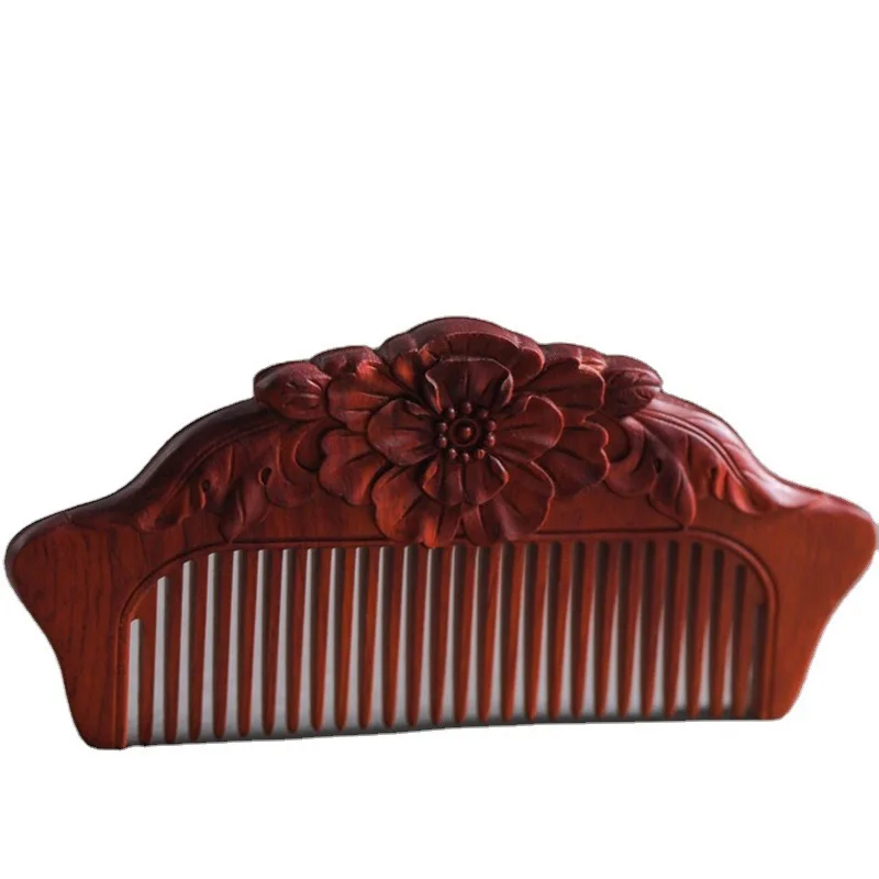 Red sandalwood carving long handle wide tooth wooden comb sandalwood massage hairdressing comb Valentine's Day gift home decor
Red sandalwood carving long handle wide tooth wooden comb sandalwood massage hairdressing comb Valentine's Day gift home decor