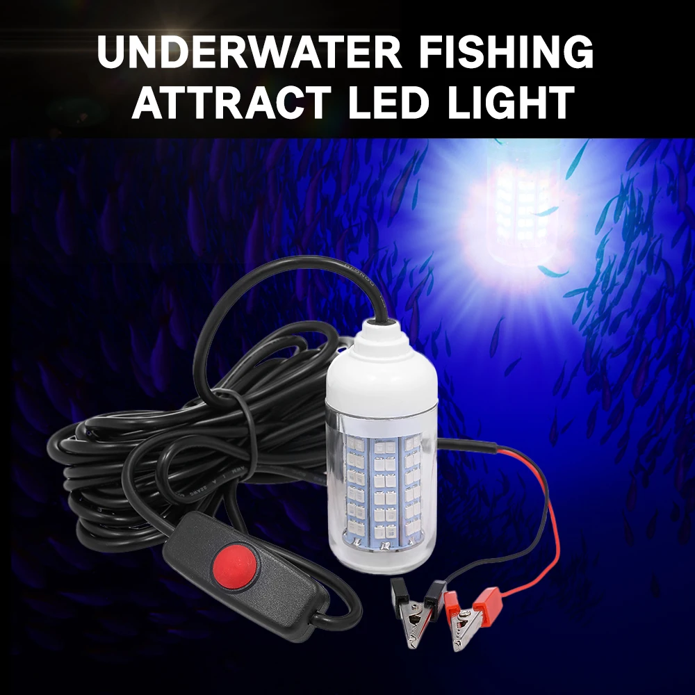 12V 15W Underwater Fishing Attract Light LED Lamp Fish Finding System Light with 30ft Power Cord and Battery Clip
12V 15W Underwater Fishing Attract Light LED Lamp Fish Finding System Light with 30ft Power Cord and Battery Clip