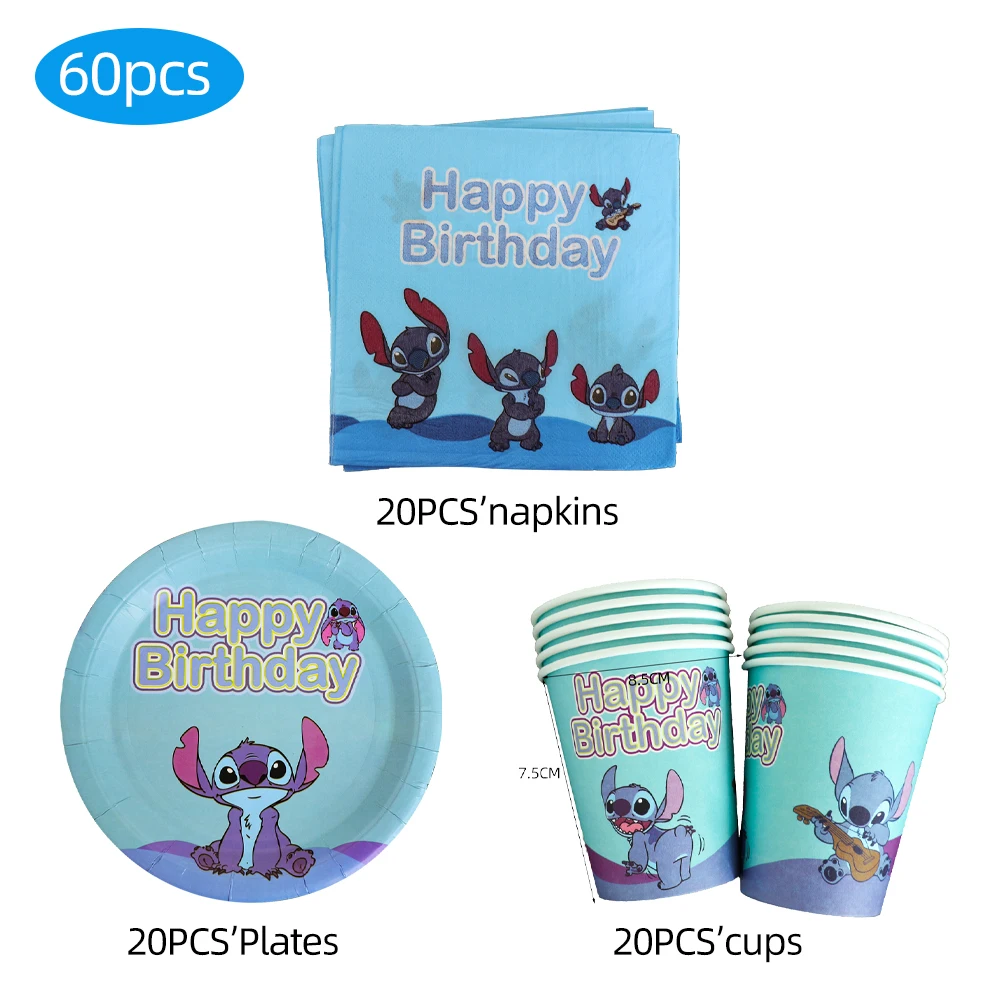 60PCS Disney Star Baby Party Supplies Children's Birthday Party DecorationsLilo Stitch Plates Napkins Cups Disposable Tableware
60PCS Disney Star Baby Party Supplies Children's Birthday Party DecorationsLilo Stitch Plates Napkins Cups Disposable Tableware