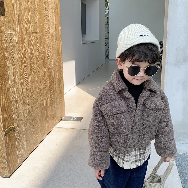Boy's wool outerwear foreign style 2020 new baby winter wear thickened coat children's autumn and winter top keep warm coat 12-4 
Boy's wool outerwear foreign style 2020 new baby winter wear thickened coat children's autumn and winter top keep warm coat 12-4