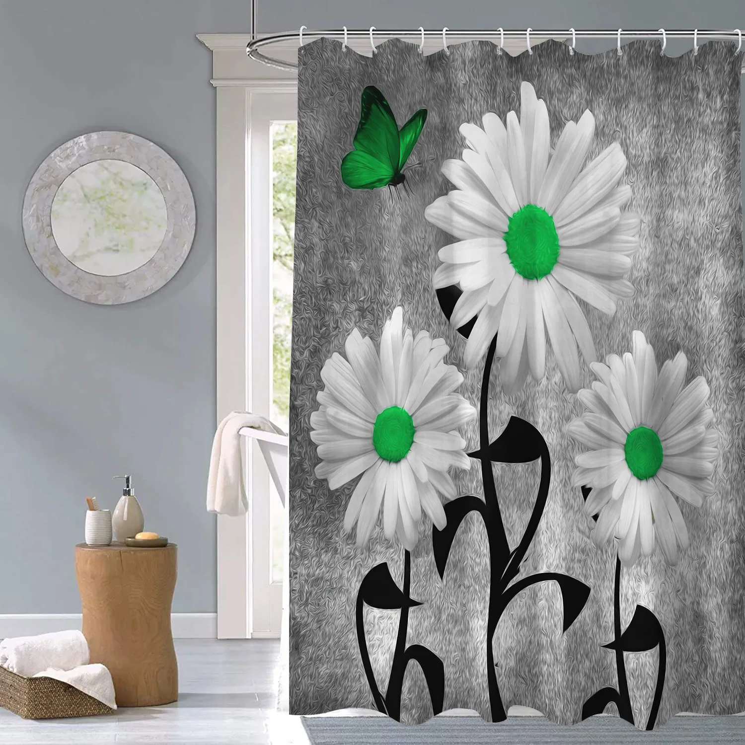 Rustic Shower Curtain Floral Fabric Farmhouse Bath Curtain 12 Hooks Old Wooden Garage Door American Country Farm Style
Rustic Shower Curtain Floral Fabric Farmhouse Bath Curtain 12 Hooks Old Wooden Garage Door American Country Farm Style