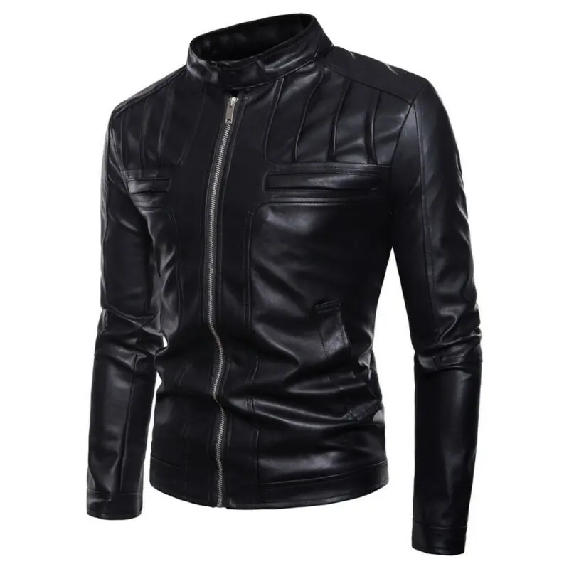 Men Motorcycle Jacket Long Sleeve Zipper Up Fashion 2021 Winter Sport Casual Slim Fit Outdoor Coat Outwear Male Solid Clothing
Men Motorcycle Jacket Long Sleeve Zipper Up Fashion 2021 Winter Sport Casual Slim Fit Outdoor Coat Outwear Male Solid Clothing