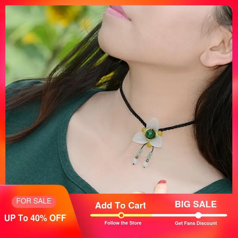 choker necklace for women cute trendy charm fashion xiuyan stone flower green yellow beads pendant short chain vintage jewelry
choker necklace for women cute trendy charm fashion xiuyan stone flower green yellow beads pendant short chain vintage jewelry