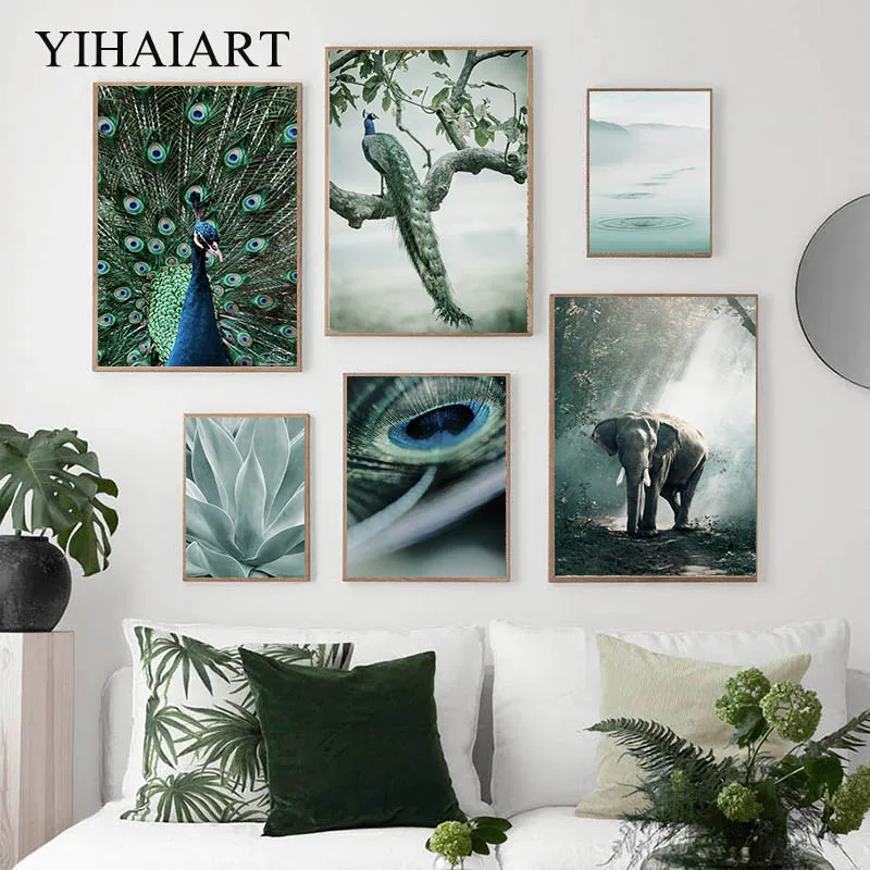 Nature Forest Canvas Wall Poster Scenery Print Peacock Elephant Wall Painting Feather Art Picture Scandinavian Living Room Decor
Nature Forest Canvas Wall Poster Scenery Print Peacock Elephant Wall Painting Feather Art Picture Scandinavian Living Room Decor