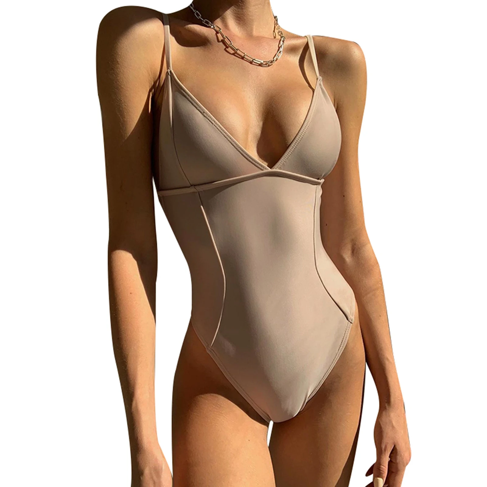 2021 Summer Hot Women Sexy Sleeveless V-neck Bodysuit Fashion Backless Solid Color Bodysuit for Ladies Female Two Colors
2021 Summer Hot Women Sexy Sleeveless V-neck Bodysuit Fashion Backless Solid Color Bodysuit for Ladies Female Two Colors