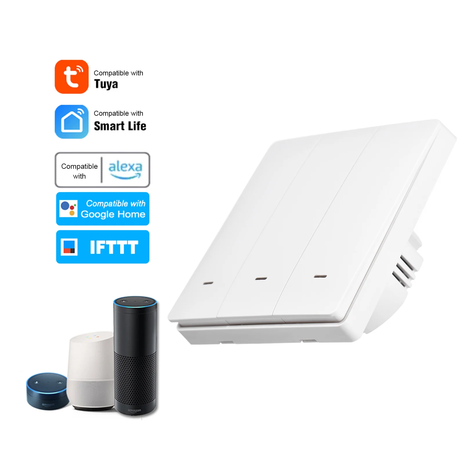 Tuya WiFi BT Curtain Switch Blind Roller Shutter Door Motor RF 433MHz Smart Switch Compatible with Amazon Alexa Google Home
Tuya WiFi BT Curtain Switch Blind Roller Shutter Door Motor RF 433MHz Smart Switch Compatible with Amazon Alexa Google Home