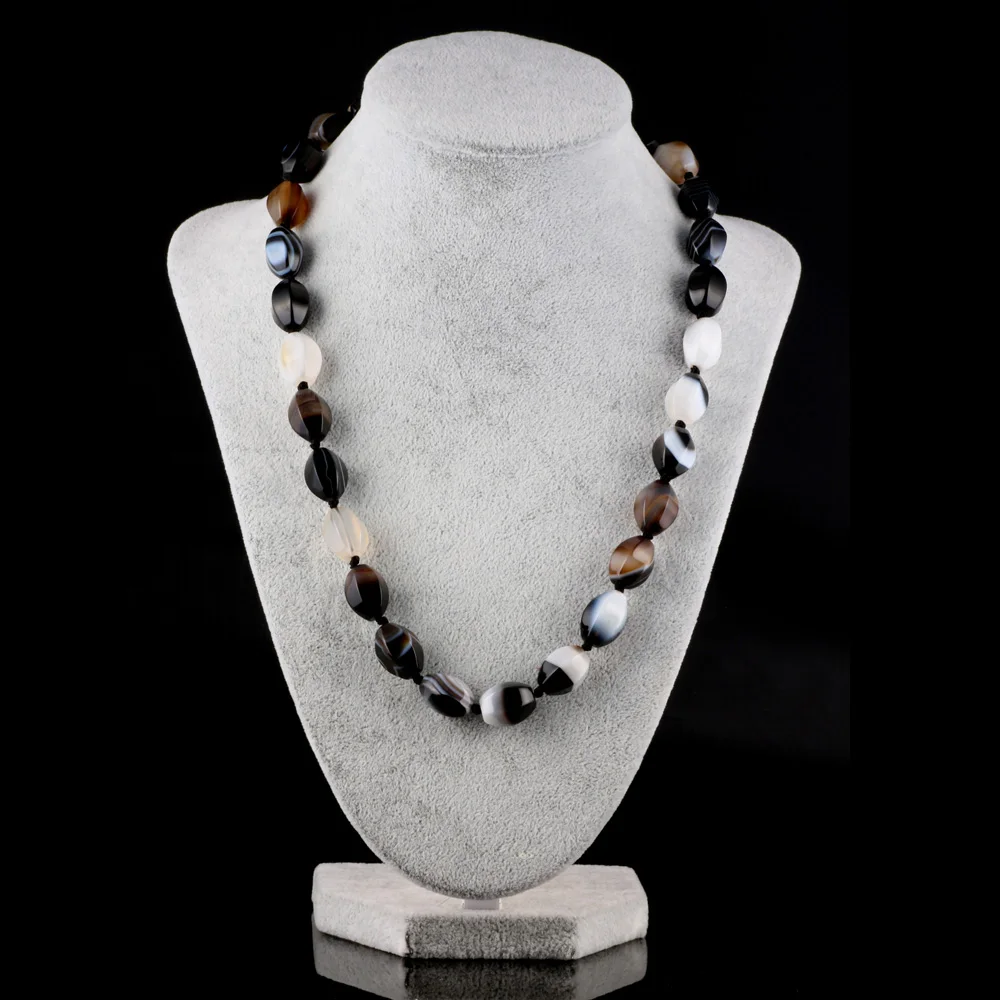 Fashion Faceted Olive Shape Beaded Necklace Natural Stone Agate Rose Quartz Necklace for Women Men Party Jewelry Gifts 10x14mm
Fashion Faceted Olive Shape Beaded Necklace Natural Stone Agate Rose Quartz Necklace for Women Men Party Jewelry Gifts 10x14mm