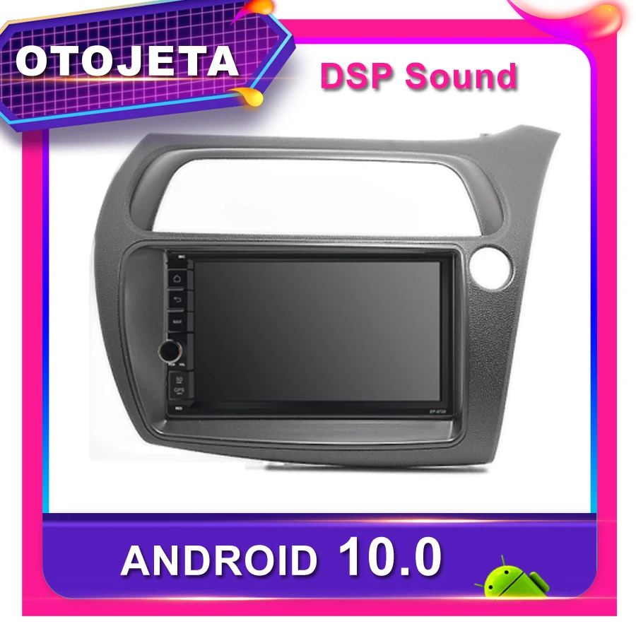 Рамка android 10 0 dvd плеер автомобильный радиоприемник для Honda Civic Hatchback