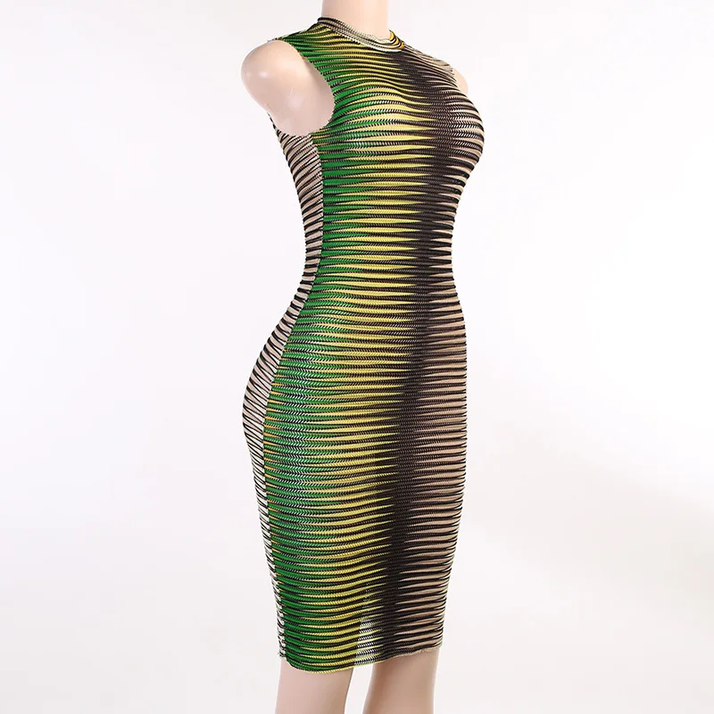 Summer Women's Gradient Mini Dresses Sexy Slim Package Hips Wheat Ear Mesh Tank Dress 2021
Summer Women's Gradient Mini Dresses Sexy Slim Package Hips Wheat Ear Mesh Tank Dress 2021