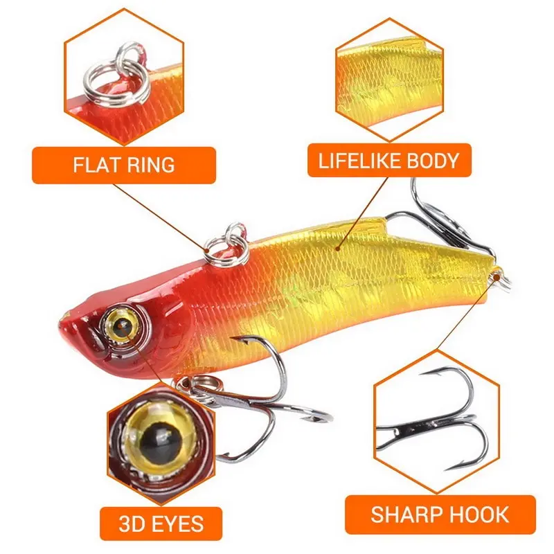 1PCS VIB Fishing Lure Lead Swim Minnow Wobbler Hard Bait70mm18g Artificial Crankbait Winter Sea Fishing Bass Diving Swivel Bait
1PCS VIB Fishing Lure Lead Swim Minnow Wobbler Hard Bait70mm18g Artificial Crankbait Winter Sea Fishing Bass Diving Swivel Bait