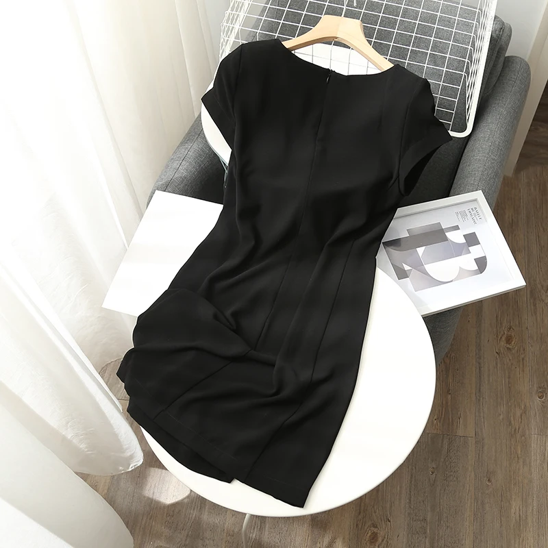 Dress Spring/Summer Women 2021 New Dress Fashion Casual Black Short Sleeve Round Neck Mini Dress 
Dress Spring/Summer Women 2021 New Dress Fashion Casual Black Short Sleeve Round Neck Mini Dress