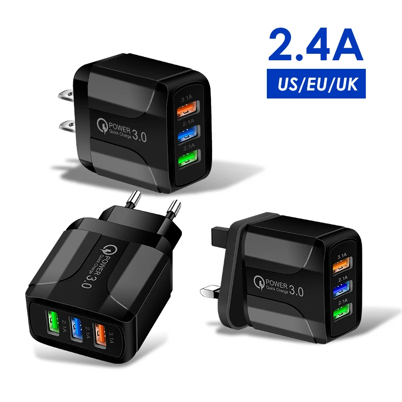 QC3.0 4.0 3 Port USB Charger Quick Charge 3.0 For iPhone 11 X Samsung Xiaomi Super Fast Travel Wall Mobile Phone Charger Adapter
QC3.0 4.0 3 Port USB Charger Quick Charge 3.0 For iPhone 11 X Samsung Xiaomi Super Fast Travel Wall Mobile Phone Charger Adapter