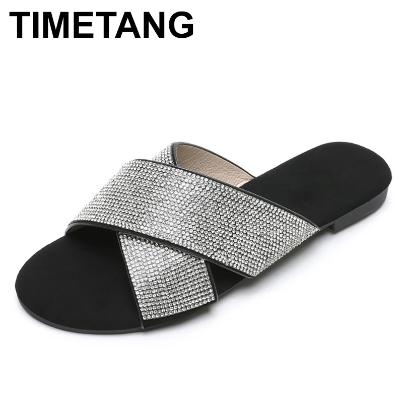 TIMETANG2020 Summer New Women Concise Crystal Slippers Woman Fashion Plus Size Slides Slippers Ladies Soft Casual Beach Slippers
TIMETANG2020 Summer New Women Concise Crystal Slippers Woman Fashion Plus Size Slides Slippers Ladies Soft Casual Beach Slippers