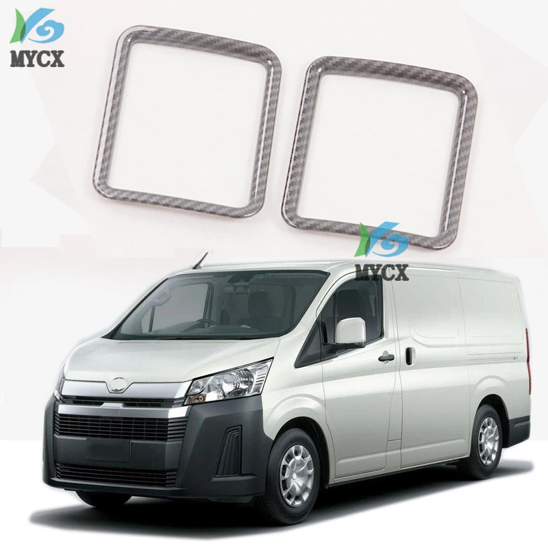 2Pcs Front Upper Dashboard Side Vent Frame Cover Carbon Fiber Texture Fit for Toyota HiAce 2019 Car Interior Accessory
2Pcs Front Upper Dashboard Side Vent Frame Cover Carbon Fiber Texture Fit for Toyota HiAce 2019 Car Interior Accessory