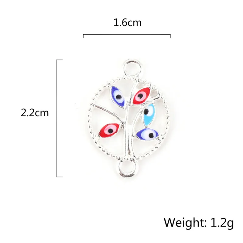 10pcs/lot Alloy Charms Colorful Eye Tree Round Connector Pendant DIY Neckalce Bracelet For Jewelry Making Accessories
10pcs/lot Alloy Charms Colorful Eye Tree Round Connector Pendant DIY Neckalce Bracelet For Jewelry Making Accessories