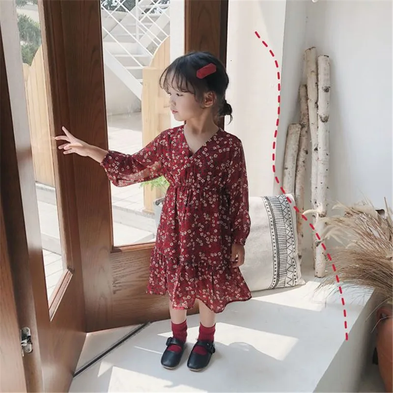 Kids Dresses For Girl Korean Fashion Flower Print Long Sleeve Princess Dress Kids Clothing New Autumn Toddler Dress Baby Clothes
Kids Dresses For Girl Korean Fashion Flower Print Long Sleeve Princess Dress Kids Clothing New Autumn Toddler Dress Baby Clothes