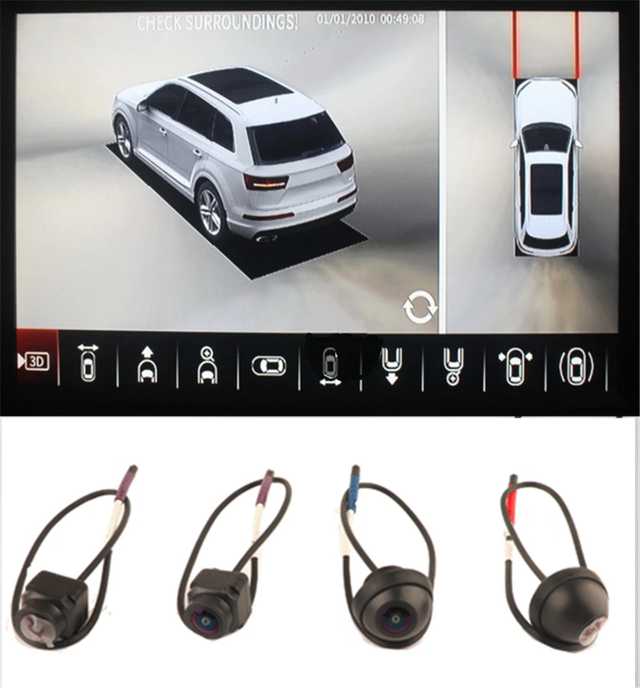1080P 4-ch Car 360 PRO Camera Surround View Bird View Panorama System Waterproof
1080P 4-ch Car 360 PRO Camera Surround View Bird View Panorama System Waterproof