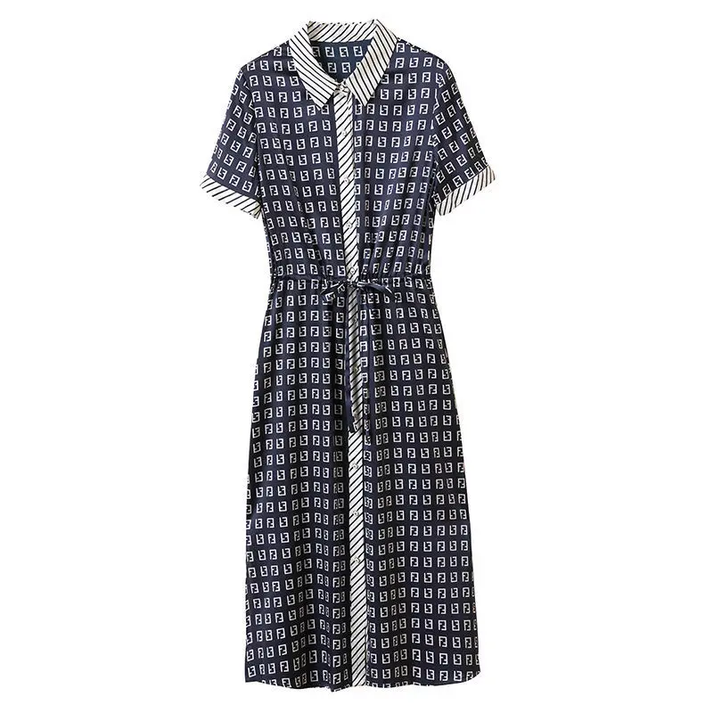 High End Silk Shirt Dress Women's 2021 New Summer Slim Sashes Satin Mulberry Silk Medium Long Dress
High End Silk Shirt Dress Women's 2021 New Summer Slim Sashes Satin Mulberry Silk Medium Long Dress