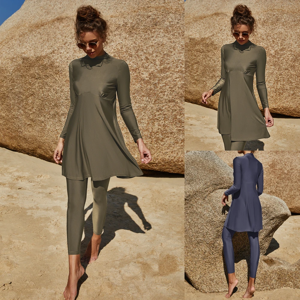 2021 New Women Muslim Swimsuit Swimwear TwoPiece Set Moslem Muslem Maillot De Bain Femme Plus Size Whole Black Long Sleeve Dress
2021 New Women Muslim Swimsuit Swimwear TwoPiece Set Moslem Muslem Maillot De Bain Femme Plus Size Whole Black Long Sleeve Dress