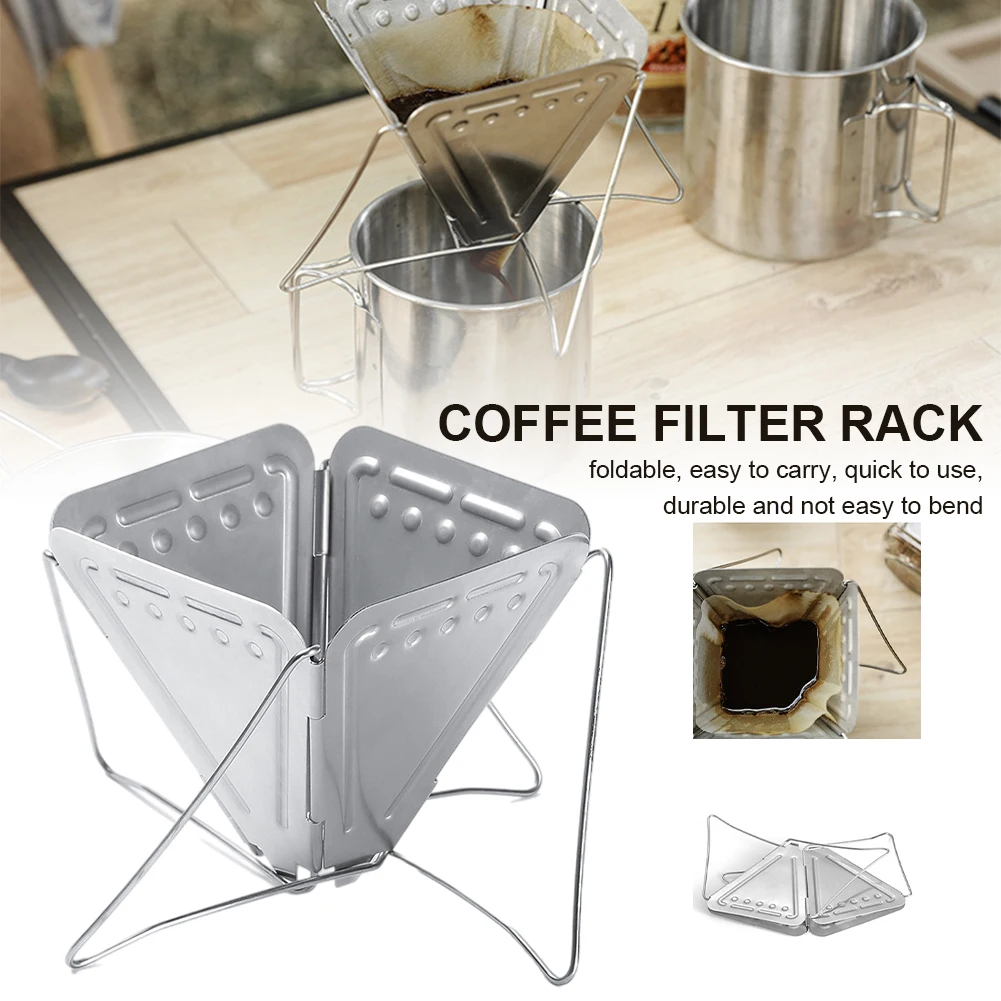 Stainless Steel Coffee Dripper Holder Camping Portable Coffee Filter Rack Pour Over Coffee Drip for Outdoor Camping Picnic
Stainless Steel Coffee Dripper Holder Camping Portable Coffee Filter Rack Pour Over Coffee Drip for Outdoor Camping Picnic