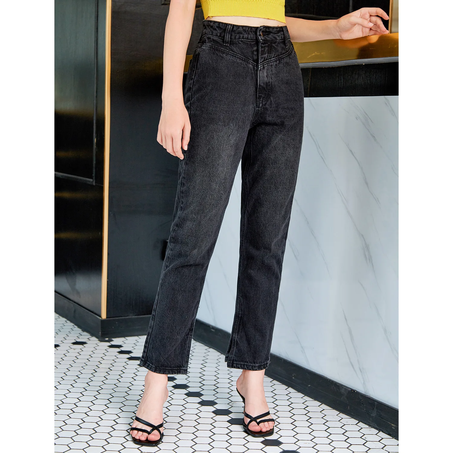 DUYIT Slim-Fit Denim Trousers Women's Autumn And Winter Casual Harlan High-Waisted Straight-Leg Pants
DUYIT Slim-Fit Denim Trousers Women's Autumn And Winter Casual Harlan High-Waisted Straight-Leg Pants
