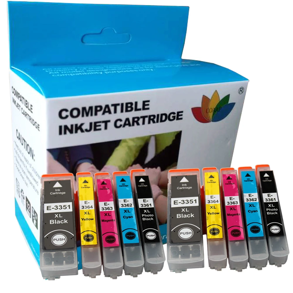 

2 Set Compatible ink cartridge for Epson XP-530 XP-630 XP-830 XP-635 XP-540 XP-640 XP-645 printer T3351 T3361 T3362 T3363 T3364