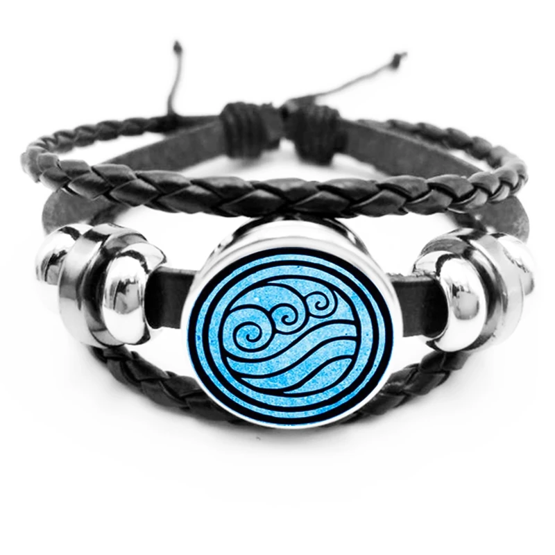 New Avatar The Last Airbender Leather Bracelet Kingdom Jewelry Air Nomad Fire and Water Tribe Glass Dome Men's Bracelet Jewelry
New Avatar The Last Airbender Leather Bracelet Kingdom Jewelry Air Nomad Fire and Water Tribe Glass Dome Men's Bracelet Jewelry