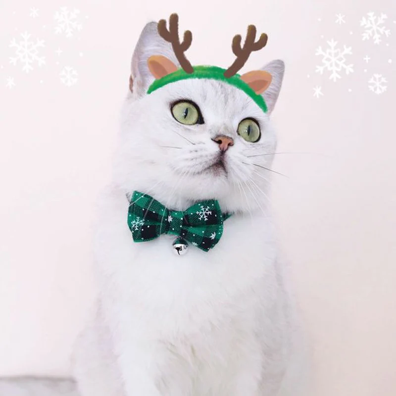 Adjustable Christmas Cat Collar Double-layer Bow Cat Neck Chain Snowflake Lattice Style Cat Leash Collar Bell Sound Cat Supplies
Adjustable Christmas Cat Collar Double-layer Bow Cat Neck Chain Snowflake Lattice Style Cat Leash Collar Bell Sound Cat Supplies