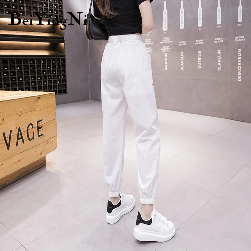 Beiyingni Casual Sport Pants Female 2021 Summer Belt Reflective High Waist Cargo Pants Women Streetwear Joggers White Trousers
Beiyingni Casual Sport Pants Female 2021 Summer Belt Reflective High Waist Cargo Pants Women Streetwear Joggers White Trousers