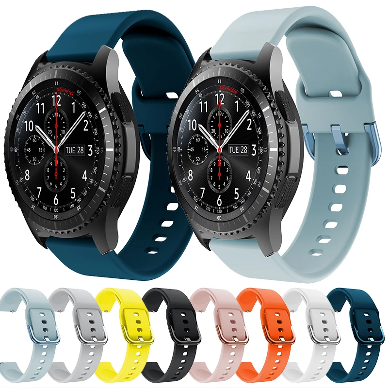 22mm Silicone Strap for Samsung Watch 3 45mm /Gear S3/Classic/ Huawei watch GT2 bracelet Huami Amazfit GTR 47mm
22mm Silicone Strap for Samsung Watch 3 45mm /Gear S3/Classic/ Huawei watch GT2 bracelet Huami Amazfit GTR 47mm