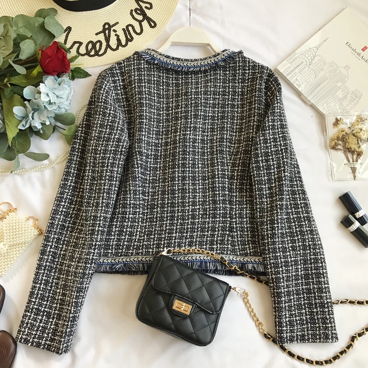 JCHB 2021 Autumn and winter new women's fashion small fragrance woven tassel tweed short suit coat top slim fit
JCHB 2021 Autumn and winter new women's fashion small fragrance woven tassel tweed short suit coat top slim fit